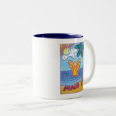 Beach Angel Tweekleurige Koffiemok (Voorkant rechts)