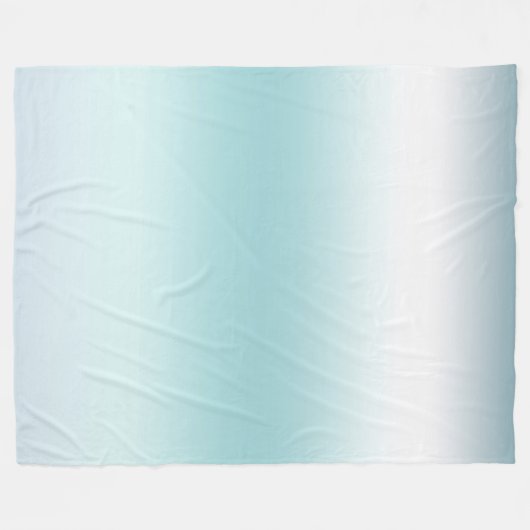 Beach Aqua Blue Ombre Fleece Deken (Voorkant (Horizontaal))