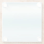 Beach Aqua Blue Ombre Glazen Onderzetter (Achterkant)