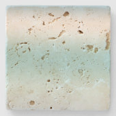 Beach Aqua Blue Ombre Stenen Onderzetter (Voorkant)