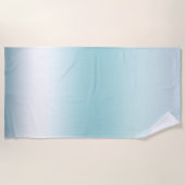 Beach Aqua Blue Ombre Strandlaken (Voorkant)