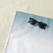 Beach Aqua Blue Ombre Strandlaken (In situ)