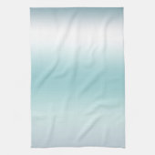 Beach Aqua Blue Ombre Theedoek (Verticaal)