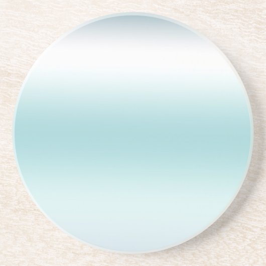 Beach Aqua Blue Ombre Zandsteen Onderzetter (Voorkant)
