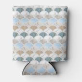 beach aqua blue white marble pastel mermaid scales blikjeskoeler (Voorkant)