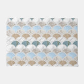beach aqua blue white marble pastel mermaid scales deurmat (Voorkant)