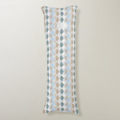 beach aqua blue white marble pastel mermaid scales lichaamskussen (Voorkant Verticaal)