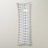 beach aqua blue white marble pastel mermaid scales lichaamskussen (Achterkant (Verticaal))