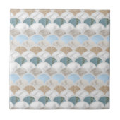 beach aqua blue white marble pastel mermaid scales tegeltje (Voorkant)