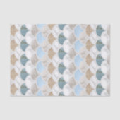 beach aqua blue white marble pastel mermaid scales tissuepapier (Voorkant)