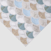 beach aqua blue white marble pastel mermaid scales tissuepapier (Detail)