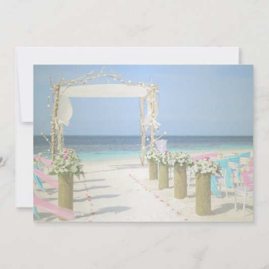 Beach Arbor Bloemen Bruiloft  Save The Date (Achterkant)