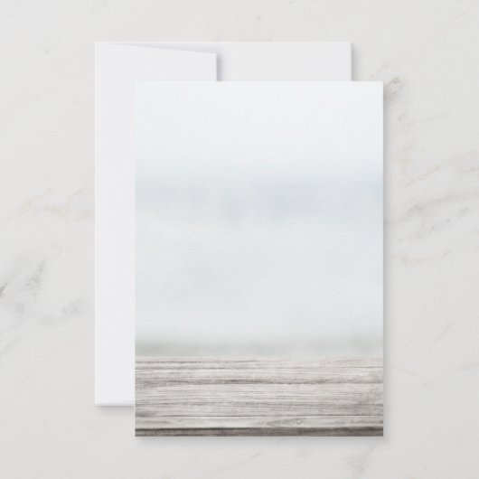 Beach Arbor Bloemen Trouw RSVP Kaart (Achterkant)