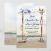 Beach Arbor bruiloft uitnodigingen (Voorkant / Achterkant)