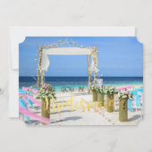 Beach Arbor Floral Bridesmaid Kaart (Voorkant)