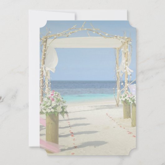 Beach Arbor Floral Vrijgezellenfeest Kaart (Achterkant)