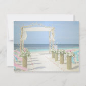 Beach Arbor Floral Wedding Rehearsal Dinner Kaart (Achterkant)