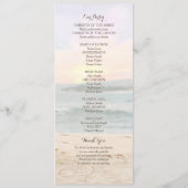 Beach Arbor huwelijksprogramma Programmakaart (Achterkant)