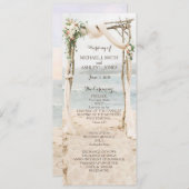 Beach Arbor huwelijksprogramma Programmakaart (Voorkant / Achterkant)