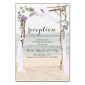 Beach Arbor Lavendel Bruiloft Receptie Kaart (Voorkant)