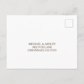 Beach Arbor Lavendel Bruiloft RSVP Briefkaart (Achterkant)