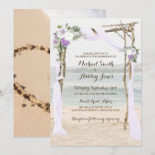 Beach Arbor Lavendel bruiloft uitnodigingen (Voorkant / Achterkant)