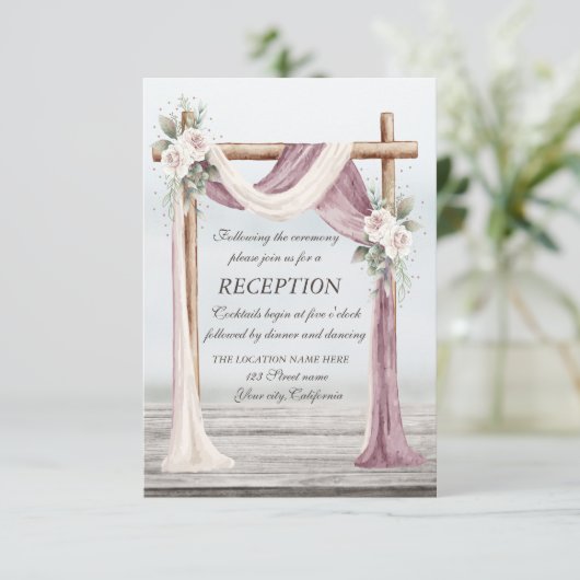 Beach Arbor-ontvangst Kaart (Staand voorkant)