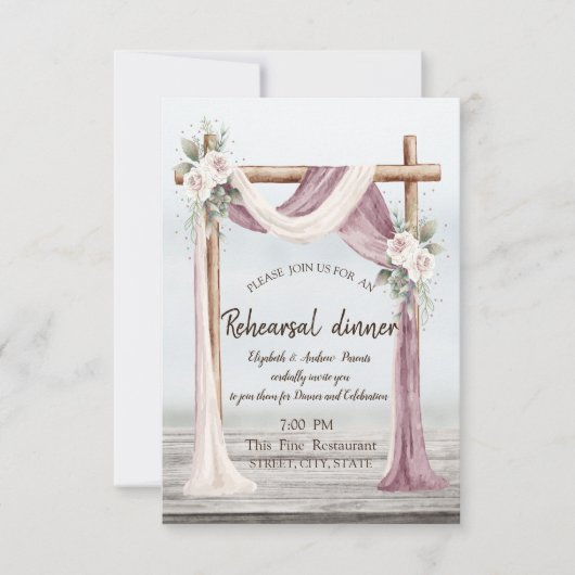 Beach Arbor repesal Dinner Kaart (Voorkant)