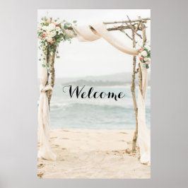 Beach Arbor Seating Chart of Welcome Sign Poster