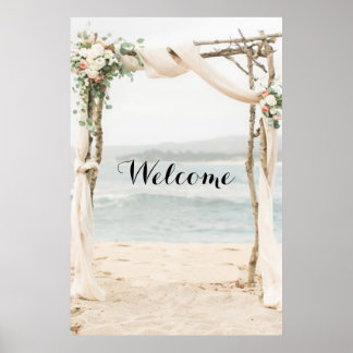 Beach Arbor Seating Chart of Welcome Sign Poster