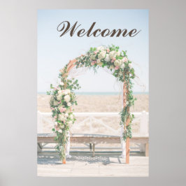 Beach Arbor Seating Chart of Welcome Sign Poster