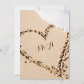 Beach Arbor Sunset Blue Orchid Weddenschap Kaart (Achterkant)