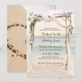 Beach Arbor Sunset bruiloft uitnodiging (Voorkant / Achterkant)