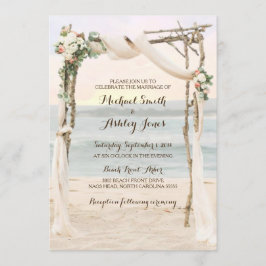 Beach Arbor Sunset bruiloft uitnodiging