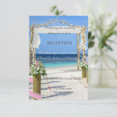Beach Arbor  Trouwbloemen  Ontvangst Kaart (Staand voorkant)