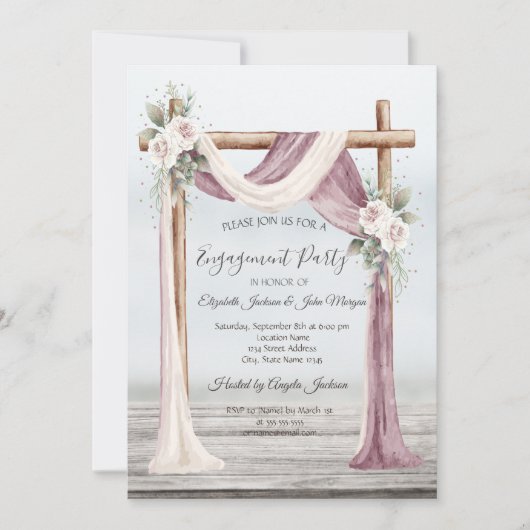 Beach Arbor Verloving Kaart (Voorkant)