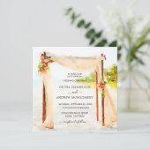 Beach Arbor Waterverf Kaart (Staand voorkant)