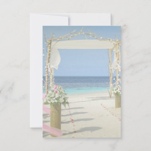 Beach Arbor Wedding Floral Reception Kaart (Achterkant)