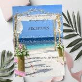 Beach Arbor Wedding Floral Reception Kaart