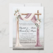 Beach Arbor Wedding Invitation Kaart (Voorkant)