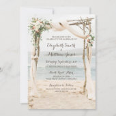 Beach Arbor Wedding Invitation Kaart (Voorkant)