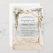 Beach Arbor Wedding Invitation Kaart (Voorkant / Achterkant)