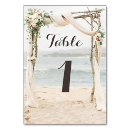 Beach Arbor Weduwetafelkaart Kaart