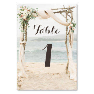 Beach Arbor Weduwetafelkaart Kaart