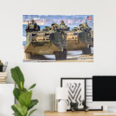 BEACH ARMOR - Amphibiënte Ampfibieus Vehicle Poster (Thuiskantoor)