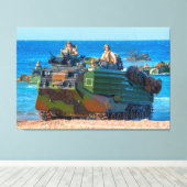 BEACH ARMOR - Amphibious Vehicle 32x48 asbest Canvas Afdruk (Insitu (Houten vloer))