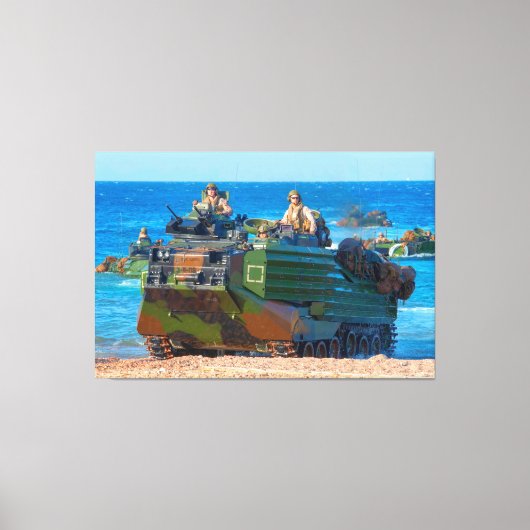 BEACH ARMOR - Amphibious vehicle 40x60 Canvas Afdruk (Voorkant)