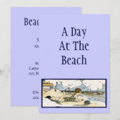 Beach Art Custom Invitations Kaart (Voorkant / Achterkant)