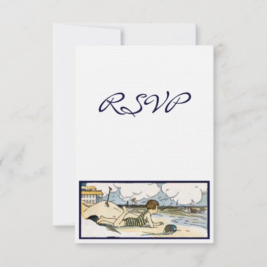  Beach Art Custom RSVP kaarten (Voorkant)