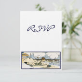  Beach Art Custom RSVP kaarten (Staand voorkant)